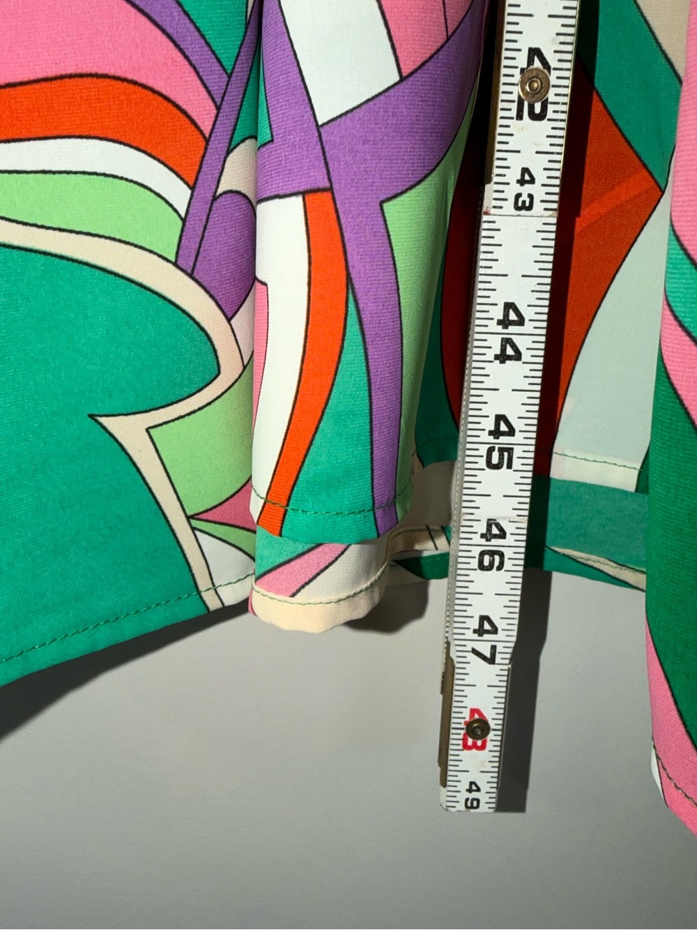 TCEC Retro Groovy Swirl Print Maxi Dress Size M Puff Sleeve Smocked Back - Picture 6 of 10